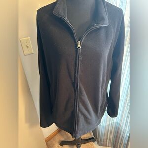 Merona Black Full-Zip Fleece Jacket